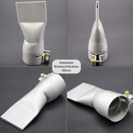 Professional stainless steel wide slot nozzle, wide nozzle, 40 mm, suitable for Leister TRIAC S/ST/AT for heat gun, welding hot air device