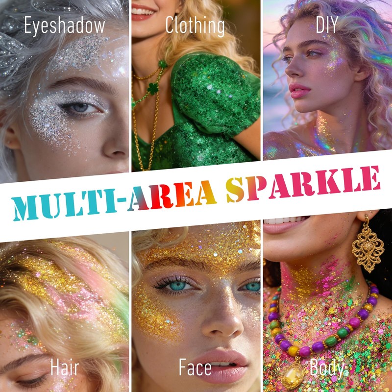 Halloween Body Glitter Stick, Hair Face Glitter Makeup Accessories