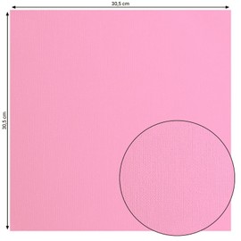 Florence Cardstock Textured - Coloured Card Making Supplies 12 x 12 inch - Pink - 20 Sheets - Coloured Paper for Scrapbooking, Card Making, Die Cutting and Paper Crafts - 216 GSM - Pink