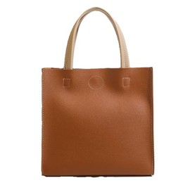 JFOLKS Simple Design Small Tote Bag, Commuter Bag, Women's, Lightweight, Large Capacity, Stylish, Functional, Mini Tote Bag, Perfect for Business or Just Outings, 3 Colors, Braun