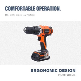 GOODSMANN 18V Li-ion Battery Cordless Drill/Driver Electric Drill Screwdriver with 2200 mAh Battery, 2-Speeds 1400RPM 19+1 Position Keyless Clutch with LED Light, Compact Drill Driver Kit 9923-1013-01