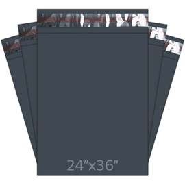 Grey Mailing Bags, YUNJU Shipping Poly Postal Self Seal Bags in Size Small Mailing Bags Postage Packaging Bags 24 x 36 inch Size for big Parcel, Delivery, Shipping, Mail, Moving Package 10 Pack Grey