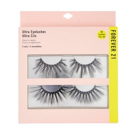 Forever 21 Eyelashes 2-Pack Ultra Eyelashes Set, Voluminous False Lashes, 5D Faux Lashes | F21 Beauty Eyelashes, Womens Eyelashes Easy To Apply, Makeup Artist Must Haves