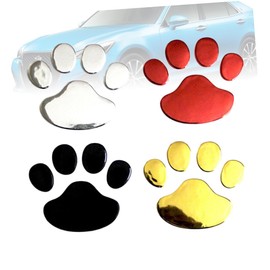 ULTECHNOVO 12pairs PVC Dog Car Stickers of Animal Decals Red Black Scratch Stickers for Cars Smooth