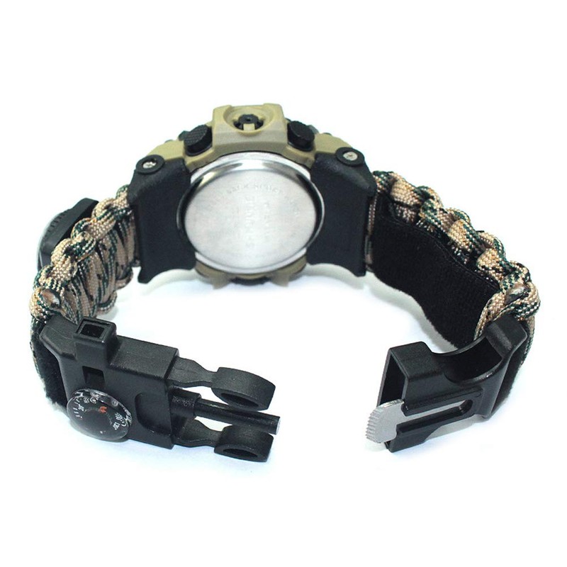 Survival Military Digital Watch,Outdoor Camping Survival Watch Multi Functional Bracelet