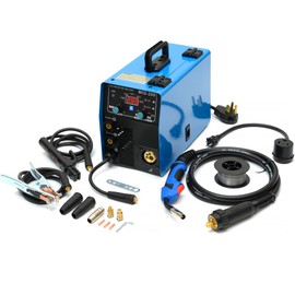 MIG Welder, 200Amp 4 in 1 Gas MIG/Gasless Flux Core MIG/Stick/Lift TIG Multi Process Welding Machine