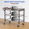 YNN Rolling Carts with Wheels, 3 Tier Rolling Cart with