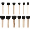 Creativ 10409 Foam Stencil Brushes, D: 13-20-25-35 mm, 12 asstd,Black