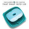 Fit & Fresh Small Plastic Containers 8 oz With Multicolor
