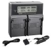 Kastar BT65Q Battery & LCD Dual Charger for Topcon GPT-7500