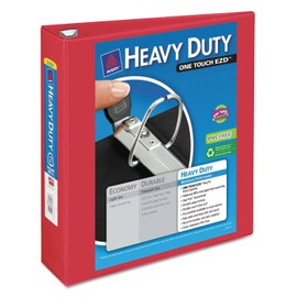 Avery 79225 EZD View Binder, One Touch, Heavyduty, 2-Inch Cap, Red