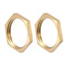 sourcing map G3/4 Lock Nut, Hex Brass Female Locknut for