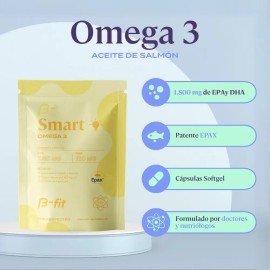 Fit Omega 1800 Ácidos Grasos 1080 Epa 720 Dha 130 Cápsulas Salmón Noruego Pescado Agua Fría Patente Epax Softgel Inoloras