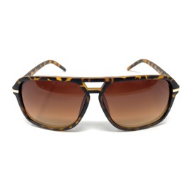 WebDeals Retro Adult Size 70's Style Plastic Aviator Sunglasses (Tortoise Matte, Brown)