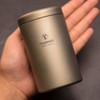 TOMSHOO Tea Tin Jar 35ml/80ml/120ml/200ml Lightweight Titanium Tea Storage Canister