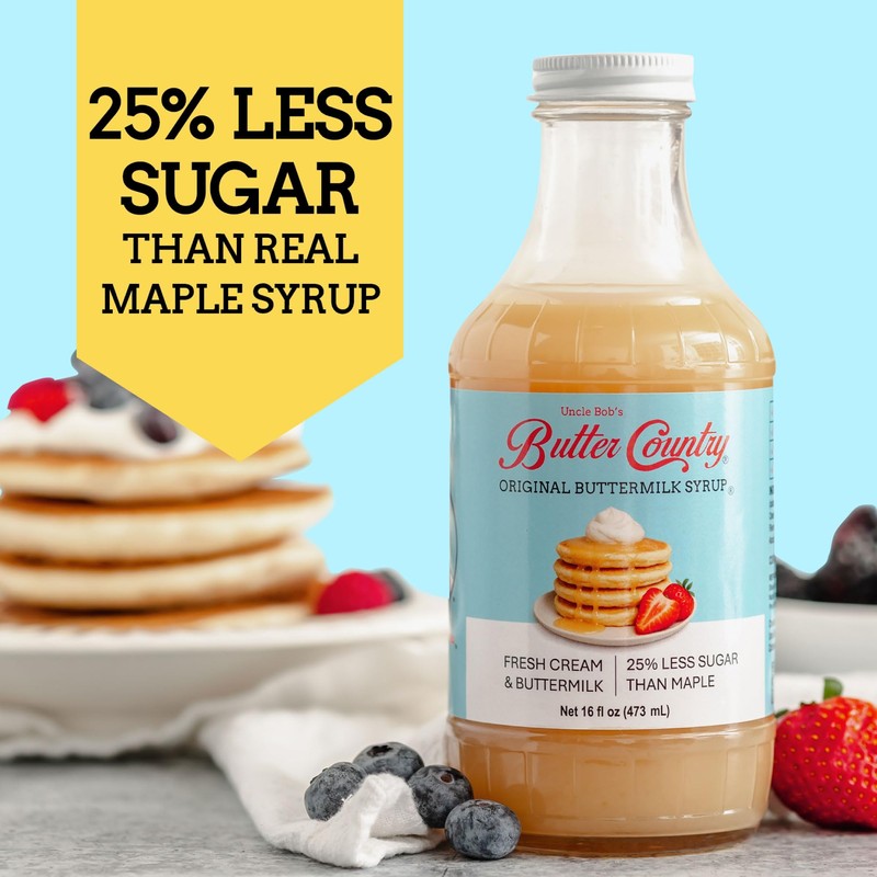 Uncle Bob's Butter Country Original Buttermilk Syrup for Pancakes and