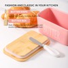 Hasense Butter Dish with Lid, Large Butter Dish for Countertop,