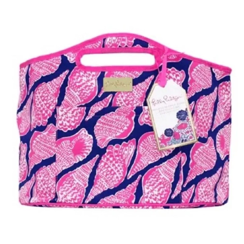 Lilly Pulitzer Cute As Shell Soft Insulated Cooler Tote Beverage Bucket