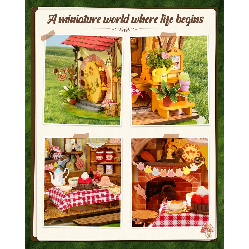 Rolife DIY Miniature Forest Fairy House Kits-Fluffy Grove Beginner-Friendly