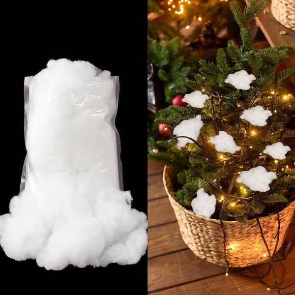 HERZONE Artificial Snow Decorative Snow Christmas Artificial Snow Blanket Fluffy