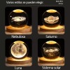 GOGOX Lampara De Noche Led 3d Galaxia Bola Cristal, Sistema