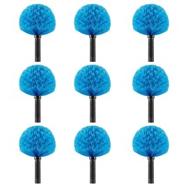 9pcs Screw on Webster Cobweb Duster Head for Pole | Spider Web Remover Brush | Cobweb Duster Head Attachment | Fits Standard 3/4 inch Threaded Poles (Blue)