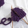 Hombys Dark Purple Chunky Chenille Yarn for Crocheting & Knitting,