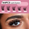 Mayhug Eyelash Extensions, 3D Fluffy Eyelash Extensions, 144 Pieces, False