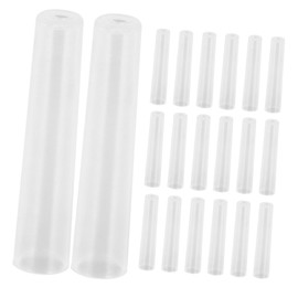 CORHAD 20pcs Clear Plastic Pencil Caps Vibrant Pencil Tip Protectors for Artists Students Pencil Extender for Pencils Safe Portable School Stationery Accessories