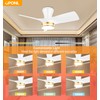 OPONL 30" White low profile Ceiling Fan with Light, with