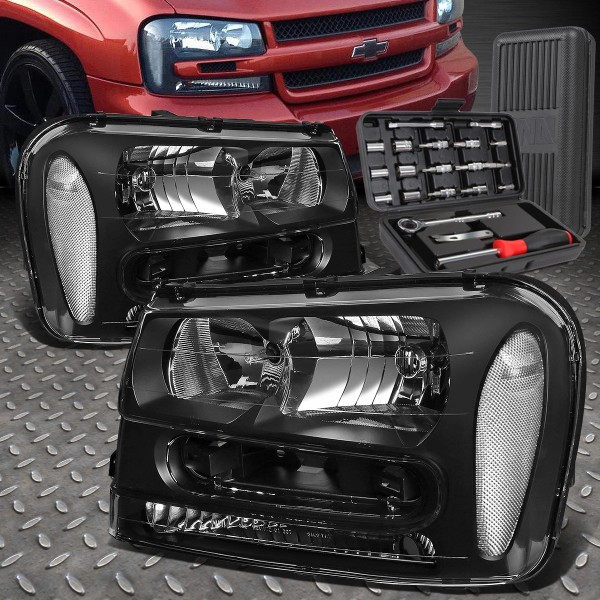 Speed Daddy FOR 02-09 CHEVY TRAILBLAZER EXT BLACK HOUSING CLEAR