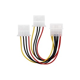adaptare 34003 Power Supply Y-Cable for 4-Pin ID/Molex Power Plug, 15 cm, Multi-Coloured