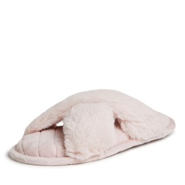 Dearfoams Womens Slide Slipper, Dusty Pink, Medium