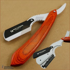 Medentra Best Wood Heavy Steel Shaving Razor Barber Rasiermesser Trim Hair Beard Removal