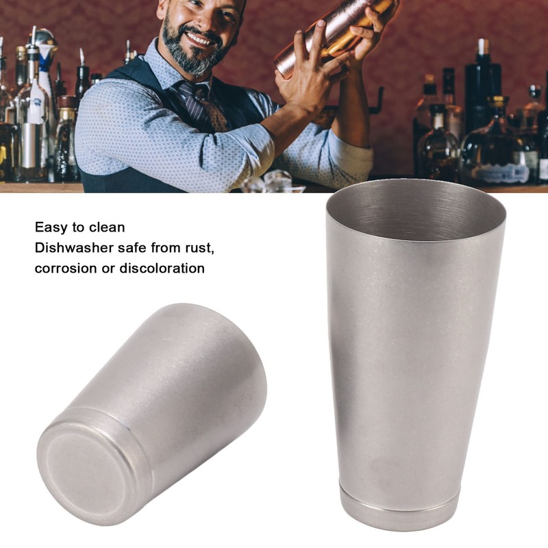 304 Stainless Steel Cocktail Shaker 2 Section Bartending Mixer Bar
