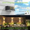 LANSOW Solar Fence Lights Outdoor, 12 Pack Solar Powered Lights
