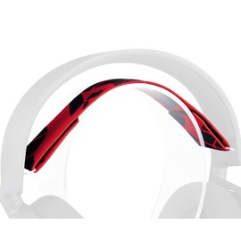 SOULWIT Flexible Fabric Replacement Headband for SteelSeries Arctis 3/Arctis 5 (Do Not Fit Other Arctis) Gaming Headset, Headphones Replacement Band, Headstrap Head Cushion Pad Repair Part - Red Storm