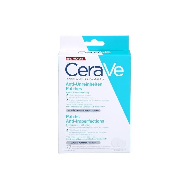 CeraVe Parches Anti Imperfecciones, Transparentes e Invisibles Sobre la Piel