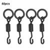 60pcs Universal Spinner Swivels Connector Single Hook Fast Change Carp