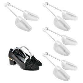 Kisbeibi 4 Pairs Plastic Shoe Tree Stretcher Shaper, Practical Adjustable Spring Shoe Stretcher, Shoes Shape Keeper Shoe Form Stretchers Boot Holders for Men Women(size:for Women)