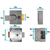 Standard Deadlocking Nightlatch, 40mm Backset, Complete with Rim Cylinder Lock