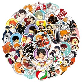 Haikyuu!! Stickers Pack of 100 Cartoon Stickers for Water Bottles, Luggage, Bicycle, Car, Cute Gifts Party Supplies for Children, Teenagers, Adults