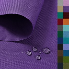Krychiler Waterproof Canvas Fabric by The Yard, Fade & UV Resistant - 600D Polyester Oxford Material for Indoor Outdoor Furniture Covers, Awnings, Tents, DIY Projects - Purple, Precut 1-Yard
