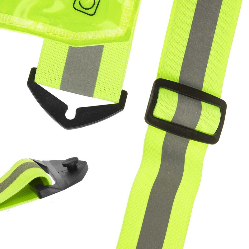 Maclean MCE425 Reflective Vest with LED Lighting, 360° High Visibility