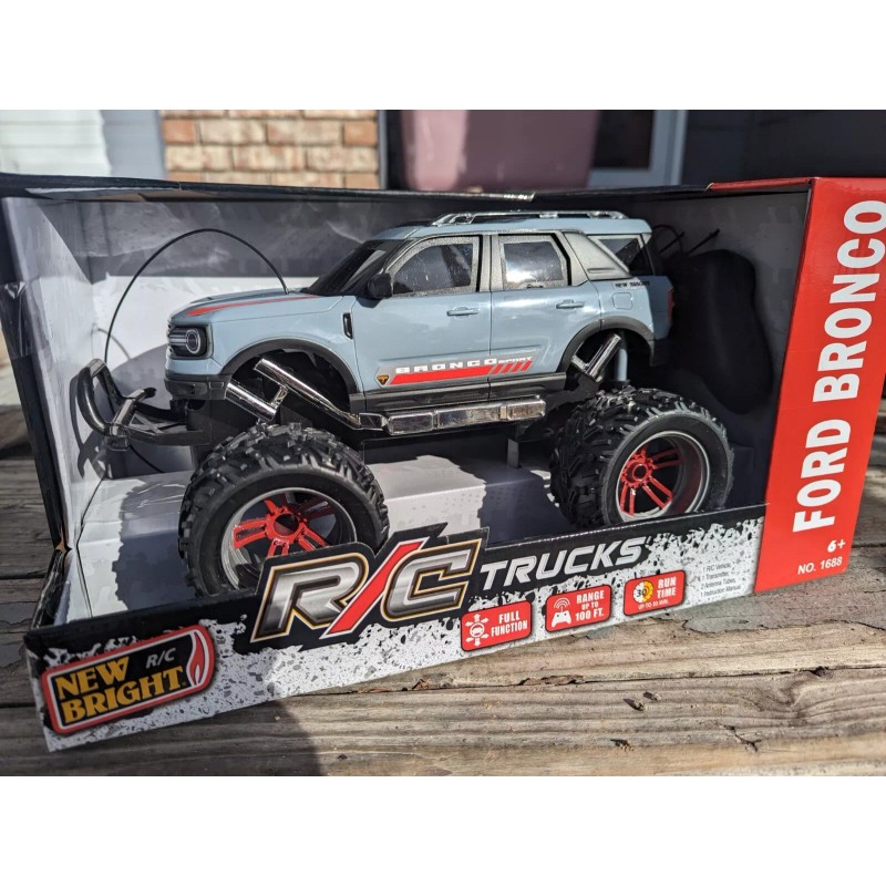 New Bright R/C Radio Control Ford Bronco GRAY