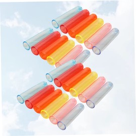 SEWACC 100% Plastic Pencil Lid Covers 50pcs Pencil Cas Art Stationery Set for Boys Girls