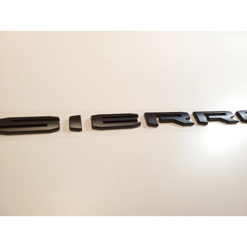 GMC Matte Black Rear Tailgate SIERRA Emblems Letter GMC Sierra