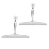 iDesign Bathroom Plastic Shower Wall Hook-Set of 2-Clear Squeegee
