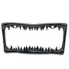 Shark Tooth License Plate Frame (Black Painted Metal)