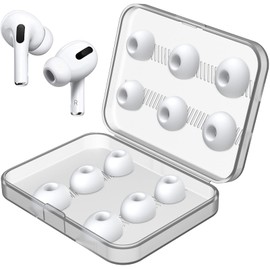 Link Dream 12 Pieces Replacement Ear Tips for AirPods Pro/AirPods Pro 2 (2nd Generation) with Noise Reduction Hole, Silicon Ear Buds Tips with Portable Storage Box (S/M/L) (6 Pairs)